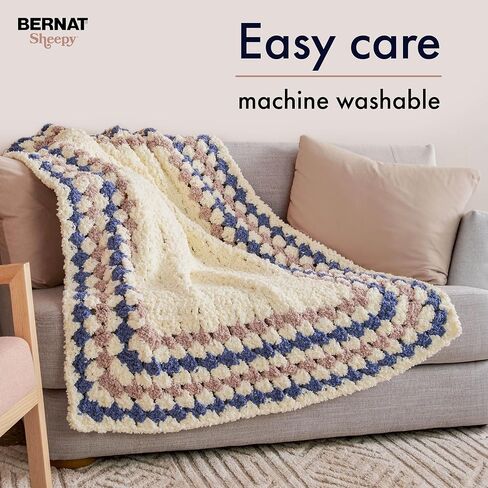خيوط ذيل قطن Bernat Sheepy - عبوتان بوزن 250 جم/8.8 أونصة - نايلون - 6 كبيرة الحجم للغاية - 149 ياردة - حياكة/كروشيه in Saudi Arabia
