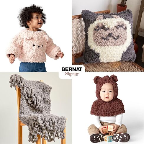 خيوط ذيل قطن Bernat Sheepy - عبوتان بوزن 250 جم/8.8 أونصة - نايلون - 6 كبيرة الحجم للغاية - 149 ياردة - حياكة/كروشيه in Saudi Arabia