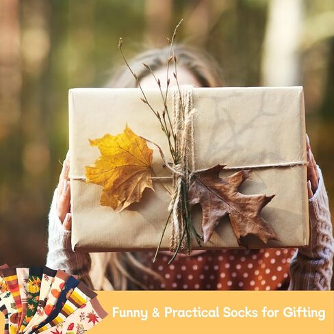 ANOTION جوارب الخريف - 12 زوجًا من الجوارب المضحكة، هدايا عيد الشكر، هدايا تحت عنوان الخريف للنساء، جوارب برتقالية، جوارب شتوية لطيفة للنساء، هدايا اليقطين، هدايا عيد ميلاد الخريف، هدايا المعلم الخريفية in Kuwait