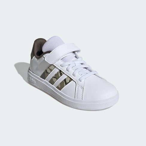 حذاء رياضي من Adidas للجنسين للأطفال Grand Court 2.0 من الدانتيل المطاطي in Saudi Arabia