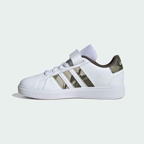 حذاء رياضي من Adidas للجنسين للأطفال Grand Court 2.0 من الدانتيل المطاطي in Saudi Arabia
