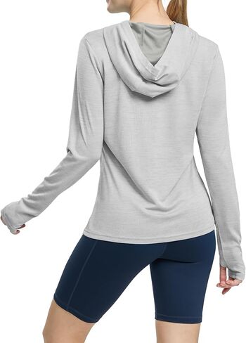 MIER Women's UPF 50+ Sun Protection Hoodie SPF Long Sleeve UV Shirts for Hiking Fishing Running Outdoor, Lightweight in Saudi Arabia