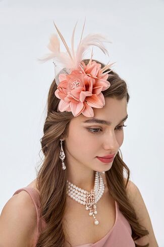BABEYOND Fascinator Hats for Women Tea Party Hat Kentucky Flower Organza Fascinators Headband Derby Hats for Wedding in Saudi Arabia