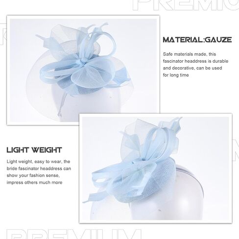 FRCOLOR Fascinators Hat Derby Wedding Flower Cocktail Mesh Hair Clip Women Plumage Fascinator Hat Tea Party Headwear in Saudi Arabia