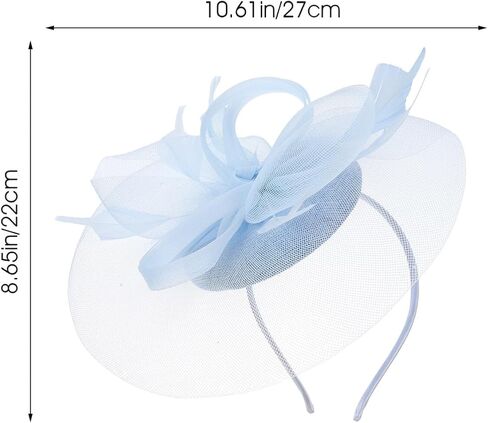 FRCOLOR Fascinators Hat Derby Wedding Flower Cocktail Mesh Hair Clip Women Plumage Fascinator Hat Tea Party Headwear in Saudi Arabia