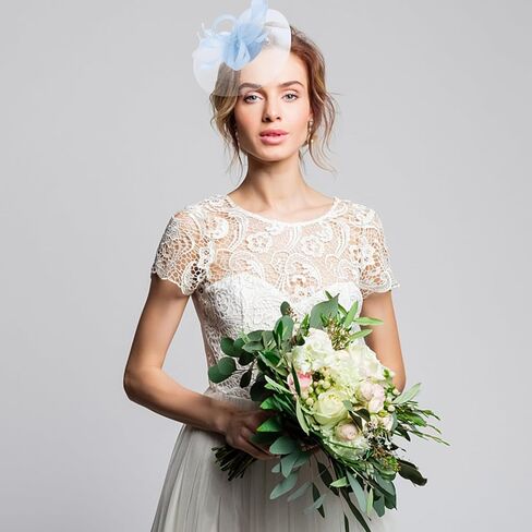 FRCOLOR Fascinators Hat Derby Wedding Flower Cocktail Mesh Hair Clip Women Plumage Fascinator Hat Tea Party Headwear in Saudi Arabia