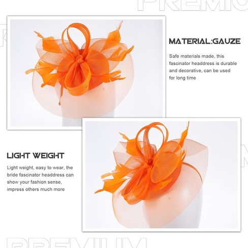 FRCOLOR Fascinators Hat Derby Wedding Flower Cocktail Mesh Hair Clip Women Plumage Fascinator Hat Tea Party Headwear in Saudi Arabia