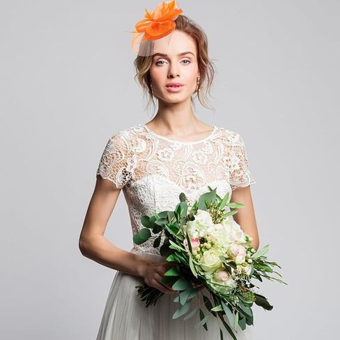 FRCOLOR Fascinators Hat Derby Wedding Flower Cocktail Mesh Hair Clip Women Plumage Fascinator Hat Tea Party Headwear in Saudi Arabia