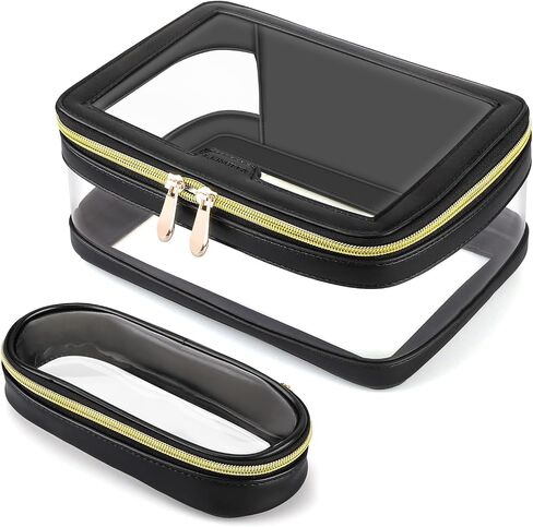 Clear Makeup Bag Clear Cosmetic Bag Large Toiletry Bag With Zipper Double Sided Travel Makeup Bag For Women Waterproof Clear Toiletry Bag in Saudi Arabia