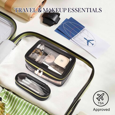 Clear Makeup Bag Clear Cosmetic Bag Large Toiletry Bag With Zipper Double Sided Travel Makeup Bag For Women Waterproof Clear Toiletry Bag in Saudi Arabia