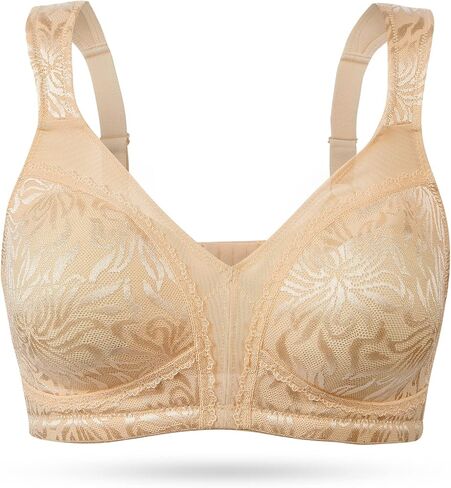 Wingslove Women's Full Coverage Non Padded Comfort Minimizer Wire-Free Bra Plus Size in Kuwait