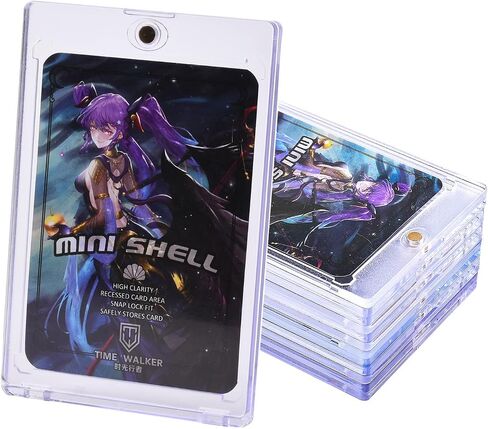 Card Protectors 10 Case Sleeves Clear Card Brick Top Loaders + 50 Protective Sheath Fit for Trading Cards Standard Sports Baseball Football Cards Basketball in Kuwait