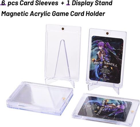 Card Protectors 10 Case Sleeves Clear Card Brick Top Loaders + 50 Protective Sheath Fit for Trading Cards Standard Sports Baseball Football Cards Basketball in Kuwait