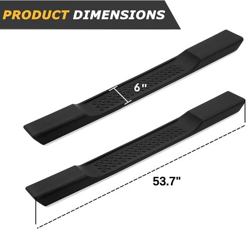 6 Inches OE Style Running Boards, Matte Black Side Steps Compatible with 2007-2018 Jeep Wrangler JK 2 Door in Saudi Arabia