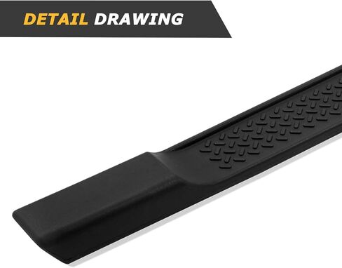 6 Inches OE Style Running Boards, Matte Black Side Steps Compatible with 2007-2018 Jeep Wrangler JK 2 Door in Saudi Arabia
