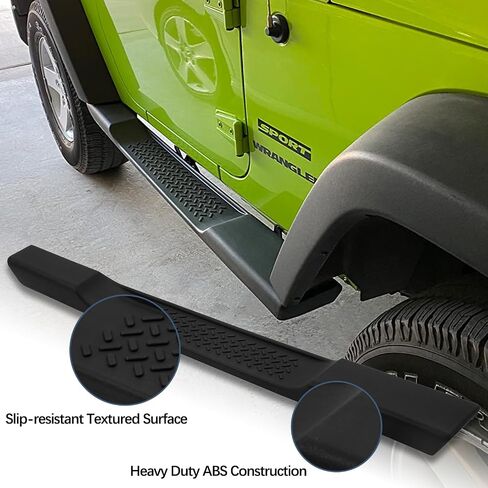 6 Inches OE Style Running Boards, Matte Black Side Steps Compatible with 2007-2018 Jeep Wrangler JK 2 Door in Saudi Arabia