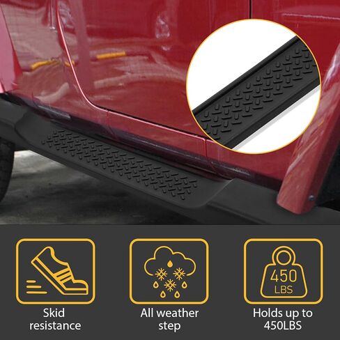 6 Inches OE Style Running Boards, Matte Black Side Steps Compatible with 2007-2018 Jeep Wrangler JK 2 Door in Saudi Arabia