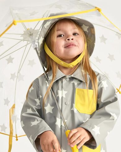 7AM Tula Kids Umbrella - Kid Size Transparent Umbrella, Easy Grip Curved Handle, Lightweight Material | Rainwear Collection in Saudi Arabia