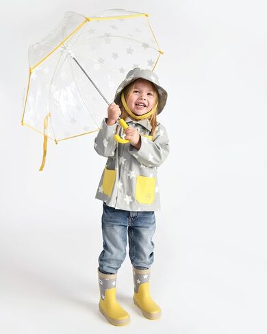 7AM Tula Kids Umbrella - Kid Size Transparent Umbrella, Easy Grip Curved Handle, Lightweight Material | Rainwear Collection in Saudi Arabia