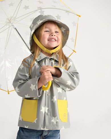 7AM Tula Kids Umbrella - Kid Size Transparent Umbrella, Easy Grip Curved Handle, Lightweight Material | Rainwear Collection in Saudi Arabia