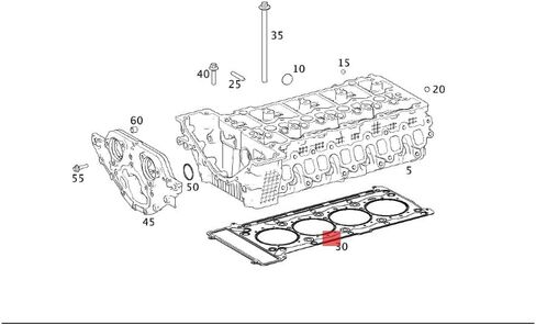 Engine Cylinder Cover Gasket A2710161520 for M271 C180 C200 C230 E200 E230 CLK200 SLK200 W204 W211 R171 in Saudi Arabia
