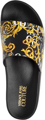VERSACE JEANS COUTURE men Logo couture slides black - multicolor in Saudi Arabia