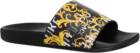 VERSACE JEANS COUTURE men Logo couture slides black - multicolor in Saudi Arabia