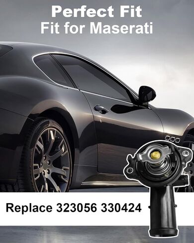 Thermostat Housing Assembly Replace 323056 330424 Fit for Maserati GHIBLI Levante Quattroporte 2014 2015 2016 2017 2018 2019 2020 2021 in Saudi Arabia