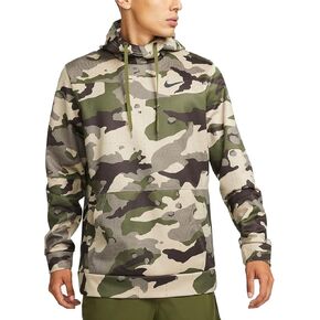 بلوفر بغطاء للرأس Therma Fit للرجال من Nike (الولايات المتحدة، Alpha، X-Large، عادي، عادي، قياسي، كاكي/أسود)