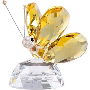 Crystal Pink Collectible Butterfly Statue Gift for Butterfly Lover, Crystal Butterfly Figurine for Home Office Decor in Kuwait