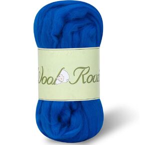 Wool Roving Yarn, 1.76oz Colored Natural Wool Roving,Wool Felting Supplies Pure Wool Chunky Yarn Wool for Needle Felting, Wet Felting, handcrafts and Spinning (Baby Pink)