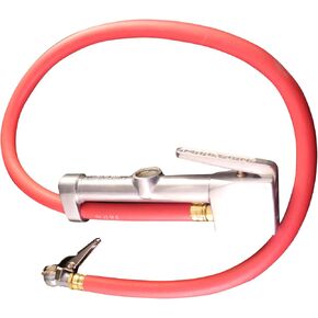 Milton 503 Heavy-duty Analog Tire Inflator with Pressure Gauge, 3' Hose Single Ball Clip-on Inflator Gage, Made In USA (OSHA Compliant) 10-60 PSI