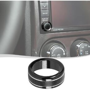 Voodonala for Dodge Challenger 2009-2014 SXT SE R/T SRT8 Center Console Audio CD Control Switch Cover Compatible with Dodge Challenger 2009-2014(5Pcs,Aluminum Alloy,Black)
