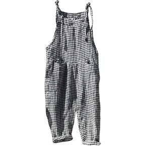 loveimgs Womens Summer Casual Striped Overall Jumpsuit Oversized Baggy Wide Leg Bib Overalls Pants with Pockets