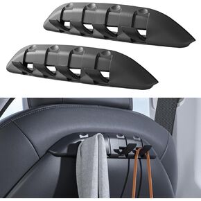 2 Pack Seat Back Hooks Compatible with 2019-2024 Tesla Model 3 & Model Y Accessories Flexible Grocery Bag Hanger