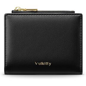 Small Wallet for Women with Coin Pocket RFID Blocking Card Holder Wallet Bifold Wallet Quality Leather, Soft Pink