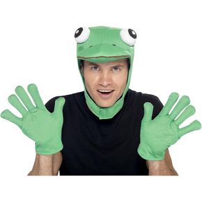 Smiffys Men's Frog Kit with Hood and Gloves