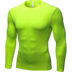 TopTie Men's Long Sleeve Compression Shirt, Athletic Workout Base Layer