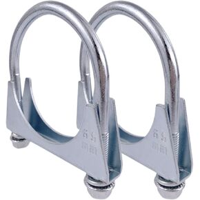 3"Heavy Duty Exhaust U Clamps Saddle Style Muffler U-Bolt Clamp, Stainless Steel, Pack of 2 (76MM-Fit 3"OD Pipe)