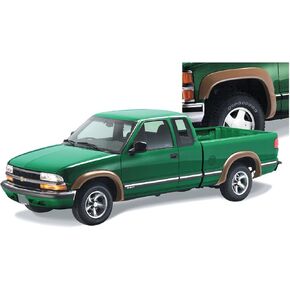 Bushwacker Extend-A-Fender Extended Front & Rear Fender Flares | 4-Piece Set, Black, Smooth Finish | 41907-11 | Fits 1994-2003 Chevrolet S10 Fleetside w/ 7.4' Bed; 95-05 Blazer (Excludes ZR2 Models)