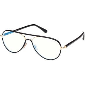 Tom Ford Eyeglasses FT 5897 -B 001 Shiny Black /, 57/15/140