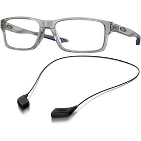 Oakley OY8002 Eyeglasses Bundle: OY 8002 800215 Crosslink Xs Grey Shadow and Large Black leash Accessory kit