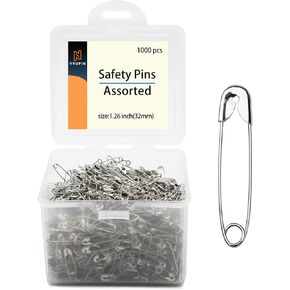 vrupin 1.5Inch/38mm Safety Pins Bulk (38mm-500pcs)