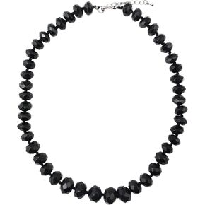 Fashion Natural Stone Beaded Facet Necklace Red Agate/Turquoise/Rainbow Fluorite/Black Onyx