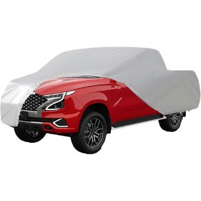 Full Coverage Car Cover All Weather Protection Outdoor & Indoor Silver Pickup Truck Universal up to 260 L x 80 W x 65 H