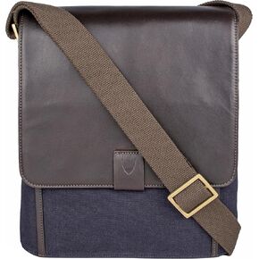 Hidesign Aiden Genuine Leather Medium Crossbody Men/Women Shoulder Messenger Bag / Travel Bag / 10.5" iPad Bag, Tan