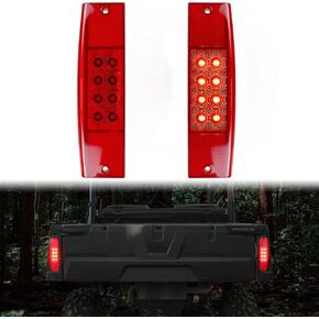 LED Rear Tail Lights for Ranger 570 2011-2017, Brake Stop Tail lights Rear Lamps Tail Lamps Assembly Kit for Polaris Ranger 400 570 800 EFI MIDSIZE 2011-2017 Accessories (Red, 2PCS)