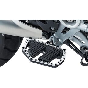 Kuryakyn 3285 Motorcycle Foot Control Component: Riot-X Mini Board Floorboards Without Adapters, Satin Black/Raw Aluminum, 1 Pair