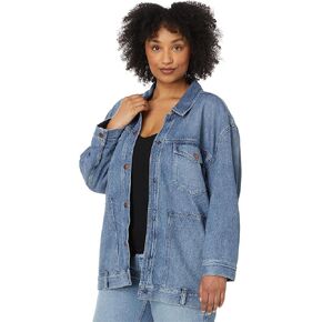 Madewell Women's Plus Size Snap Front Oversized Trucker Jacket