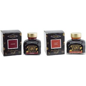 Diamine Fountain Pen Ink 80ml - Oxblood & Ancient Copper - 2 Pack